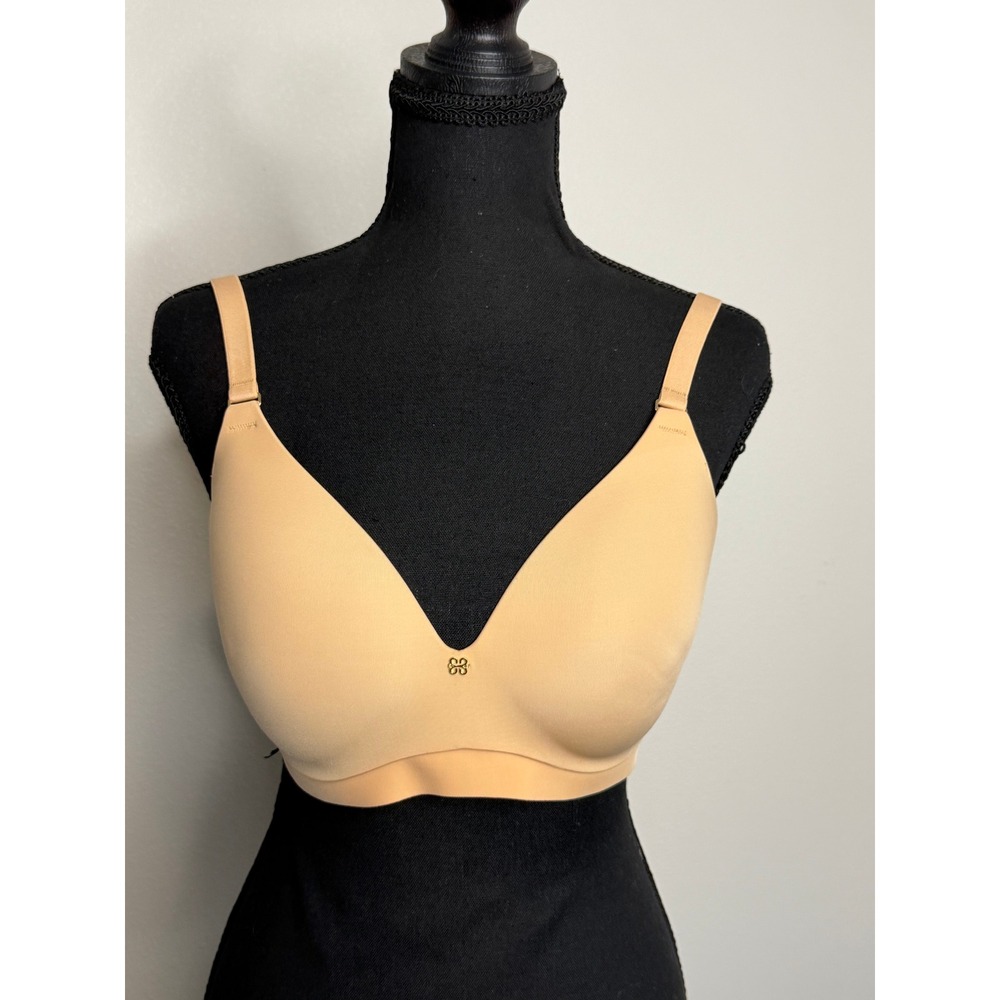 Honeylove CloudEmbrace Bra Sand Beige Wire-Free Seamless Bralette 34D BRBR00032